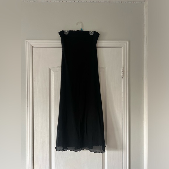 black mesh double lined strapless dress - Picture 2 of 6